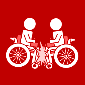 fauteuil roulant electrique: collision